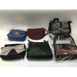 A collection of approx 15 handbags (some leather)