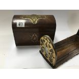 A Victorian walnut tea caddy with two sections and