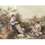 A Pair of watercolours attributed to Myles Birket Foster, 1825-1899 signed with monogram. The