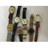 A collection of various pre-owned worn watches, va