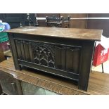 A 20th Century oak coffer, approx 99cm x 40.5cm x