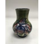 A W Moorcroft vase with applied Queen Mary label t