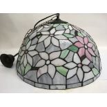 A Tiffany style ceiling lamp.