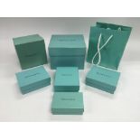 A collection of Tiffany & Co jewellery boxes and a