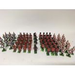 A collection of loose Britains figures