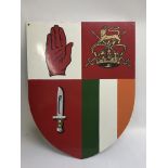 A hand painted shield of the Northern Ireland Advisory Team (NITAT) 1972-2003