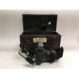 A WW2 Mk.II spitfire reflector gunsight with original carry case, power lead and glass as seen on