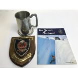 A magazine of 'The Queens Regiment', a Queens tankard and a 2nd Batallion 'The Queens Regiment'