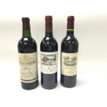 Six bottles of vintage wine including Chateux-Lasc