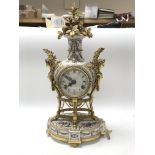 A copy of a French 18th century porcelain clock ma
