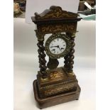 A 19th Century French marquetry clock with a movem