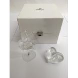 A boxed Swarovski crystal ballerina and a Lalique