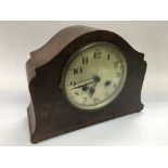 Two arch top eight day mantle clocks with Arabic n