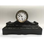 A Victorian marble mantle clock