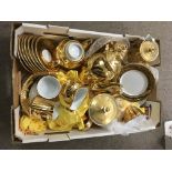 A Royal Worcester gold and white teaset