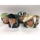 Four Royal Doulton character jugs comprising The F
