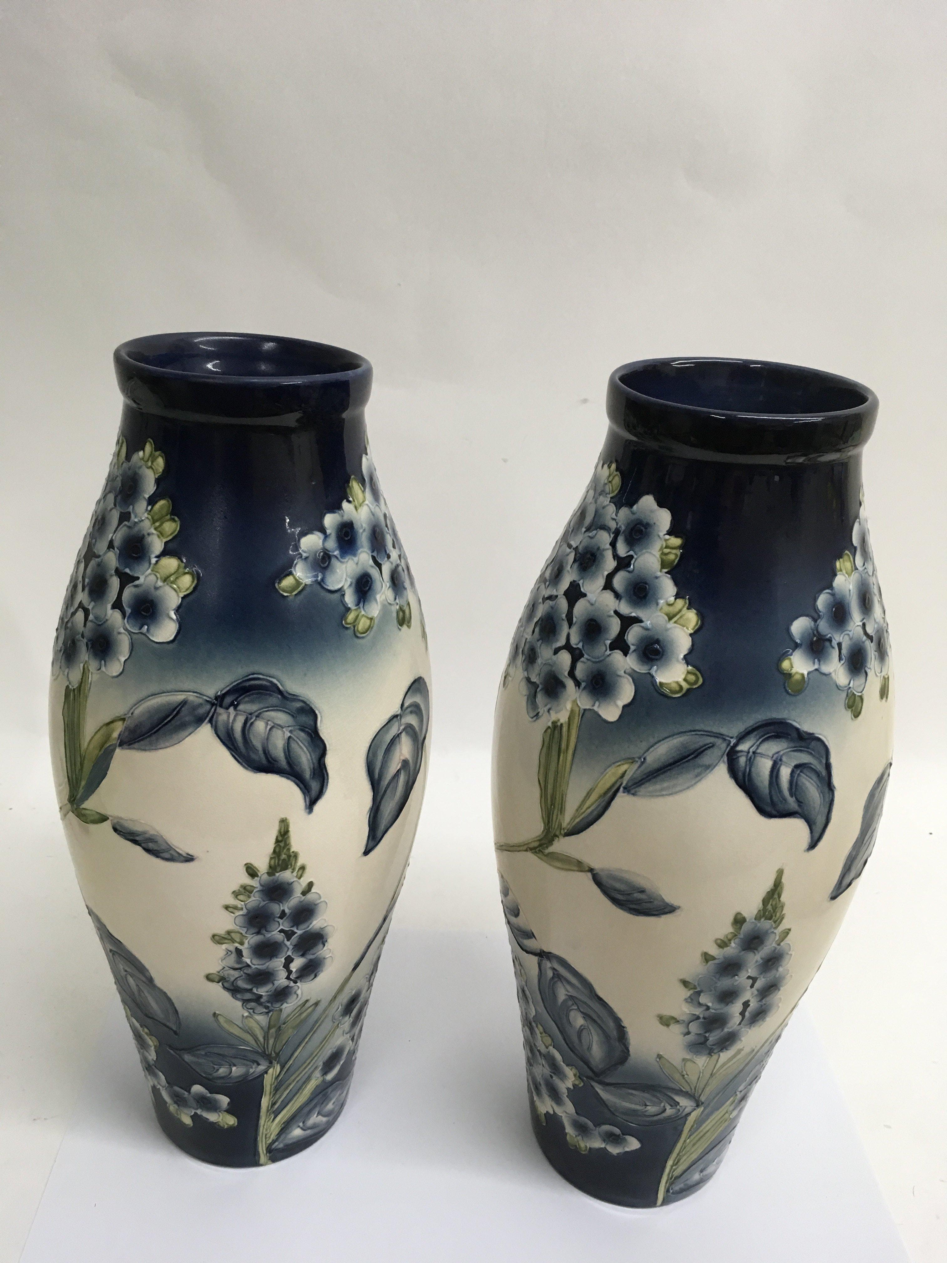 A large and impressive pair of tube lined vases de - Image 2 of 3