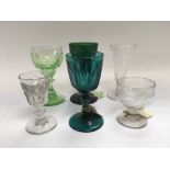 Six late 18th and 19th Century drinking glasses, s