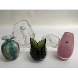 A small group of art glass including Mdna and Mat