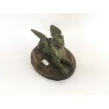 19th century heavy bronze figure of Egyptian Sphyn