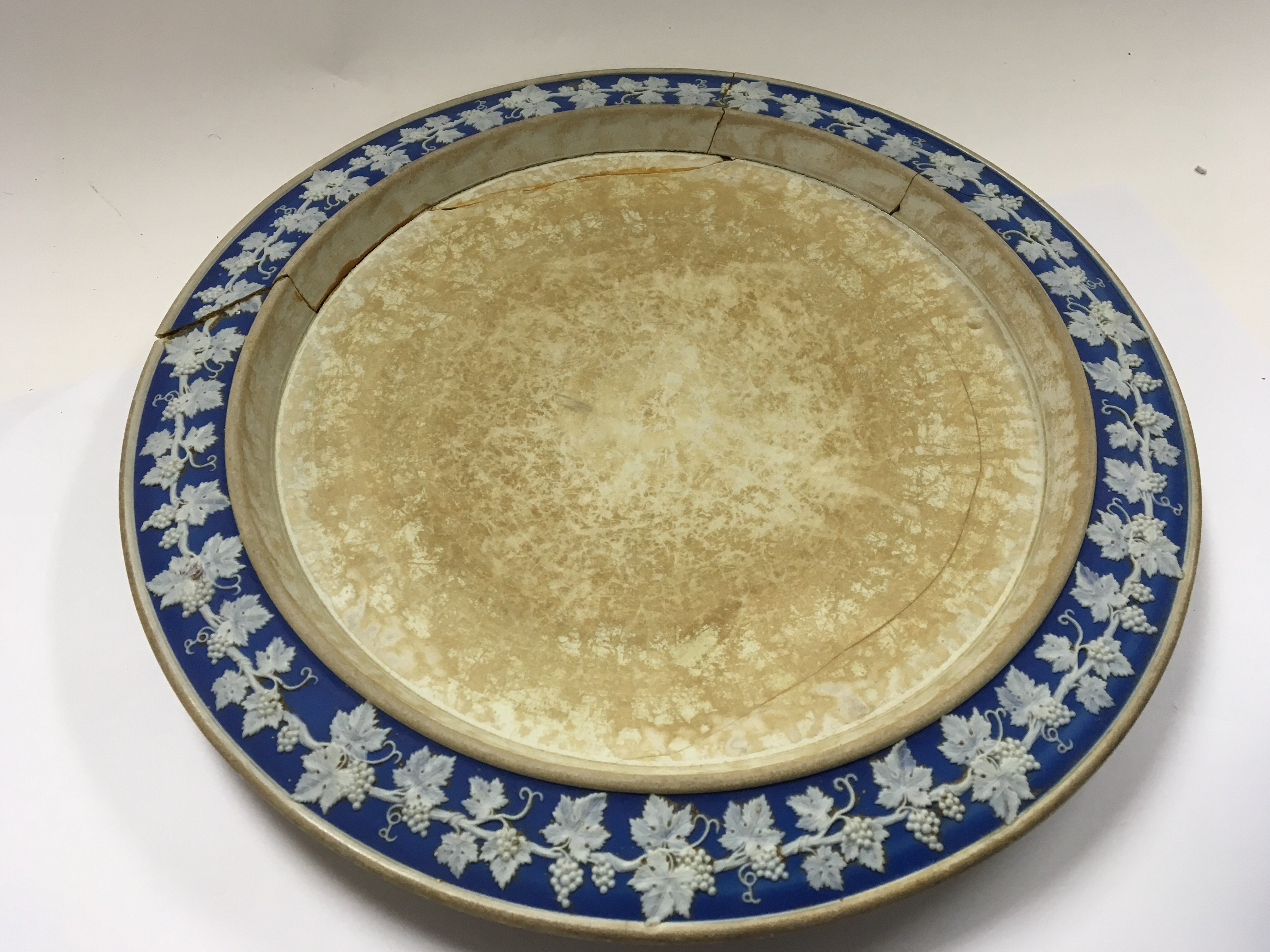 A 19th century Wedgwood type jasper ware cheese di - Image 2 of 3