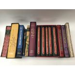 A large collection of Folio Society hardback books