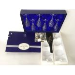 A boxed new unused set of Doulton crystal wine gla