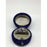 An 18ct gold and platinum sapphire and diamond eng