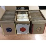 Five boxes of 7 inch singles by various artists from the 1950s onwards including some in the Chess