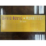 A rare David Bowie & Morrissey tour display for th