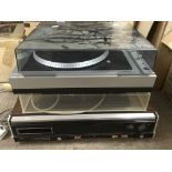 Two vintage hi fi decks comprising a Ferguson and