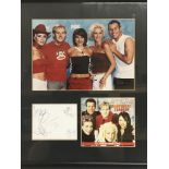 A framed and signed montage of pop group Steps, ap