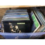 A box if approx 100 plus LPs and 12 inch singles by various artists including Sandy Nelson, Jimi