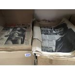 Six boxes containing a large collection of vintage Melody Maker magazines, mainly from the 1970s.