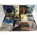 A collection of rock LPs from the 1960s/70s by var