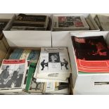 Four boxes of music publications comprising Jazz Monthly, Jazz Beat, Storyville and fanzines.