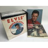 A record box containing approx 40 Elvis Presley LP