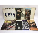 Nine Beatles LPs from 'Please Please Me' through to the 'White Album'. Please note that 'Please