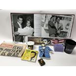 Three boxes of Elvis Presley memorabilia including