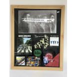 A framed montage of The Beatles.