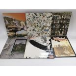 Six Led Zeppelin LPs comprising their first six al