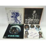 Four Rolling Stones LPs including three live bootl