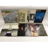 Nine Prog rock and rock LPs by Genesis, ELP and Ho