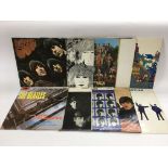 Ten Beatles LPs comprising mostly early pressings,