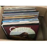 A collection of LPs and 12 inch singles by various artists including The Grateful Dead, Kate Bush,