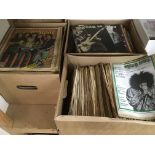 Four boxes containing vintage music publications including Rolling Stone, Zig Zag etc.