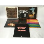 Seven LPs by The Band including 'Stage Fright', 'C