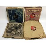 A collection of 78rpm records.