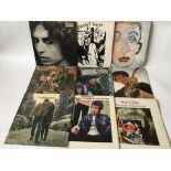 A collection of fourteen Bob Dylan LPs including '