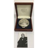 A 925 London silver 'Churchill' box by Richard Jar